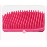 Rubber glove, for brushing pets, pink color